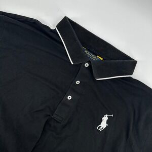 Polo Golf Ralph Lauren Men Polo Shirt 2XL Black Big Pony Embroidered Classic Fit